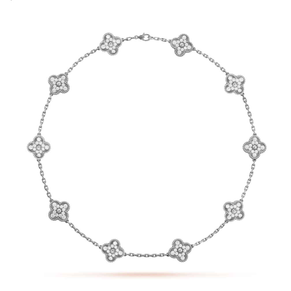 Four Leaf Clover Necklace- Diamond