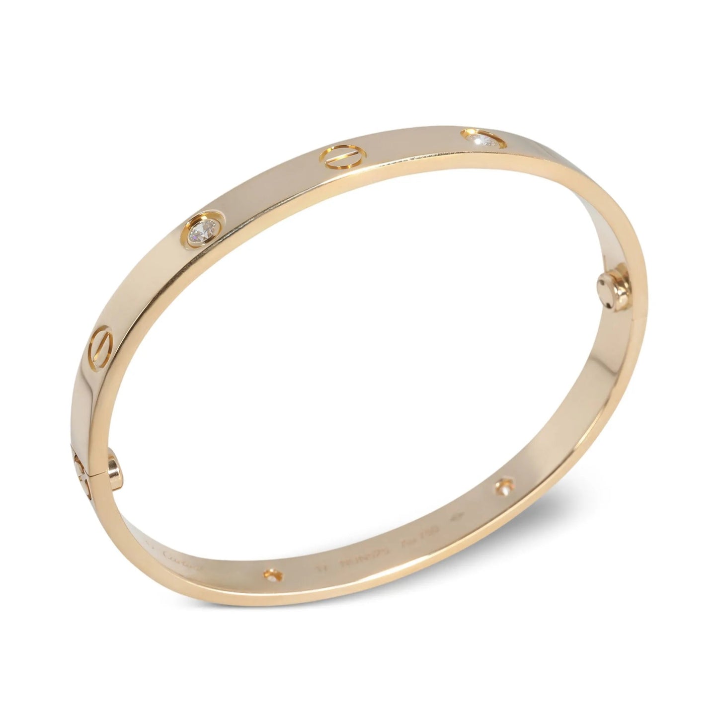 Diamond Screw Bracelet - Gold