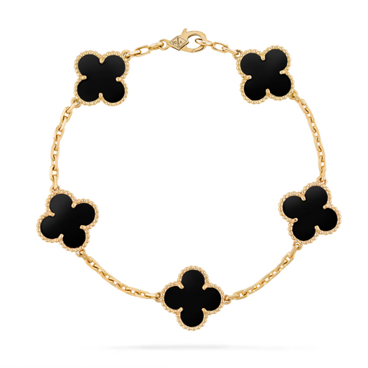 Four Leaf Clover Bracelet - Black