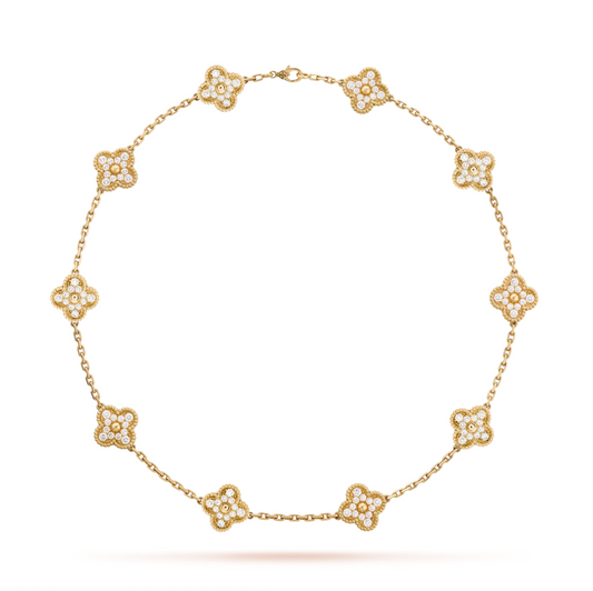 Four Leaf Clover Necklace- Diamond