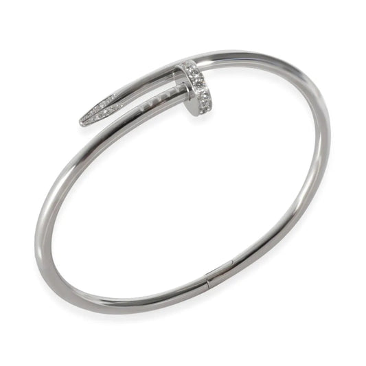 Diamond Nail Bracelet - Silver