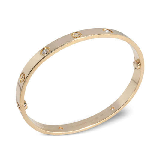 Diamond Screw Bracelet - Gold